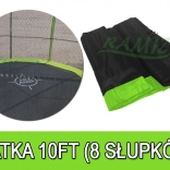 Filet de protection pour trampoline 305 cm (10 ft), 8 gaines, vert SkyRamiz