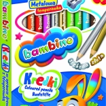Crayons ronds Bambino 12 couleurs avec taille-crayon