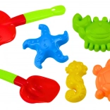 Ensemble de jouets de sable avec pelle, râteau et moules