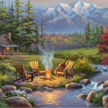 Puzzle Ravensburger Salon au bord de la rivière 750 pièces