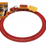 Train à clé avec deux wagons et pistes