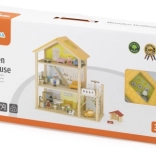 viga maison de poupée en bois avec figurines et accessoires