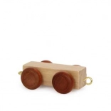 Small foot wagon plat alphabet pour circuits de trains en bois