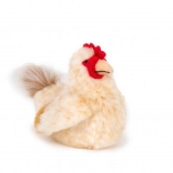 Poule en peluche assise 23 cm