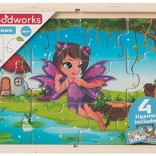 Puzzle en bois Fées et Licornes