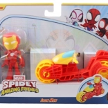 Marvel Spidey et ses amis Iron Man à moto – figurine d’action et véhicule