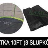 Filet de protection pour trampoline SKYRAMIZ 305 cm (10 ft), 8 poteaux, noir