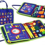 Planche éducative sensorielle bleue pour enfants