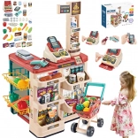 supermarché pour enfants avec chariot, caisse, balance et scanner WOOPIE (48 accessoires)