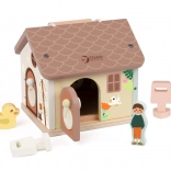 Maison en bois avec inserts pour enfants