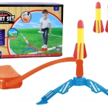 Lance-roquettes en mousse jaune - pompe et 3 fusées