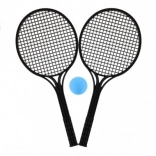 Set de soft tennis avec raquettes noires et balle