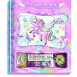 Coffret journal avec décorations Licorne
