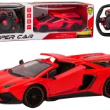 Voiture de course télécommandée 1:12 avec portes ouvrantes rouge