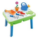 Wopie table de jeu eau et sable 2‑en‑1 avec 13 accessoires