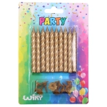 Bougies et supports de couleur or