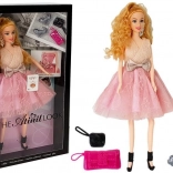 Poupée mannequin blonde 28 cm avec sac à main et escarpins