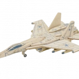 Puzzle en bois chasseur russe SU-27 RoboTime