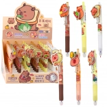 Stylo gel Capybara avec élément rotatif encre bleue