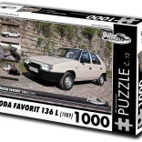 Puzzle RETRO-AUTA Škoda Favorit 136 L 1000 pièces