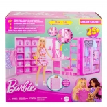 Garde-robe de rêve BARBIE avec tenues et accessoires (sans poupée)