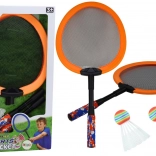 Set de 2 raquettes de badminton avec 2 volants – orange