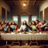 Peinture au diamant La Dernière Cène 30x40 cm