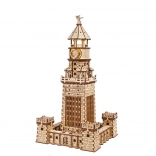 Ugears puzzle mécanique 3D en bois Phare d’Alexandrie avec éclairage LED