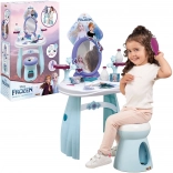 Coiffeuse Disney Frozen 2-en-1 avec tabouret et miroir + 10 accessoires