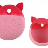 Étui en silicone rose en forme de chat pour Tamagotchi