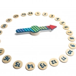 Jeu d’extérieur en bois Tourne la flèche – couleurs et chiffres