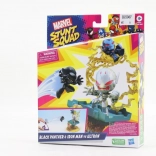 figurine marvel stunt squad — iron man, black panther et ultron