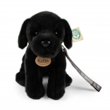 chien labrador en peluche noir 25 cm écoresponsable