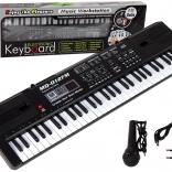 Instrument électronique à clavier avec microphone et radio FM, 61 touches