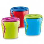 Taille-crayon double avec réservoir MAPED Boogy – assortiment de couleurs