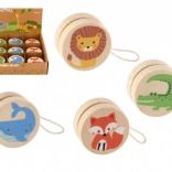 Yo-yo en bois avec animaux 5,5 cm