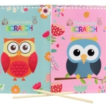 Bloc à gratter motif petite chouette, 14 × 20 cm