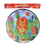 Cible avec animaux 35 cm pour balles et fléchettes