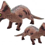 grande figurine dinosaure tricératops avec son 36 cm marron