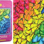 EUROGRAPHICS puzzle Arc-en-ciel de papillons 1000 pièces dans une boîte en métal
