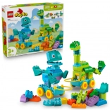 Coffret LEGO DUPLO 3 en 1 : Dinosaures sur Roulettes