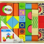 Blocs de construction en bois château et formes