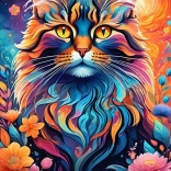 Puzzle Chat coloré 1000 pièces