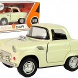 Voiture classique en métal avec portes ouvrantes et son