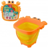Seau pliable en silicone crabe – orange
