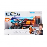 x-shot skins griefer thrasher – pistolet à fléchettes en mousse, 12 fléchettes