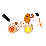 Chien en bois à tirer pour enfants