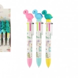 Stylo six couleurs avec motif dinosaure