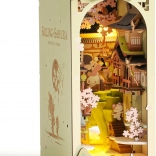 ROBOTIME FALLING SAKURA serre-livres 3D avec éclairage LED chaud (kit en bois)