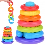 Pyramide sensorielle empilable pour enfants